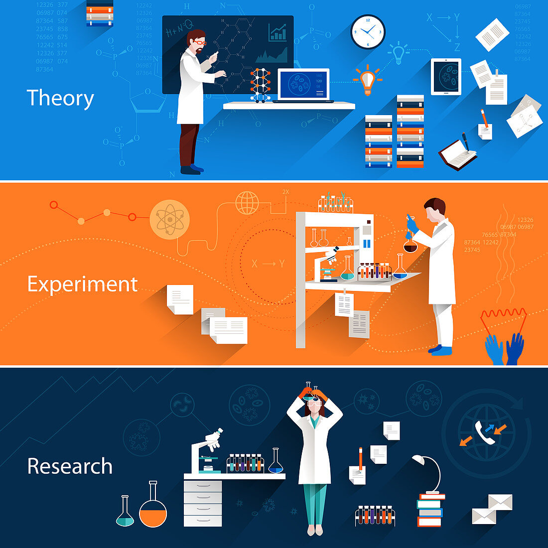 Scientific research, illustration