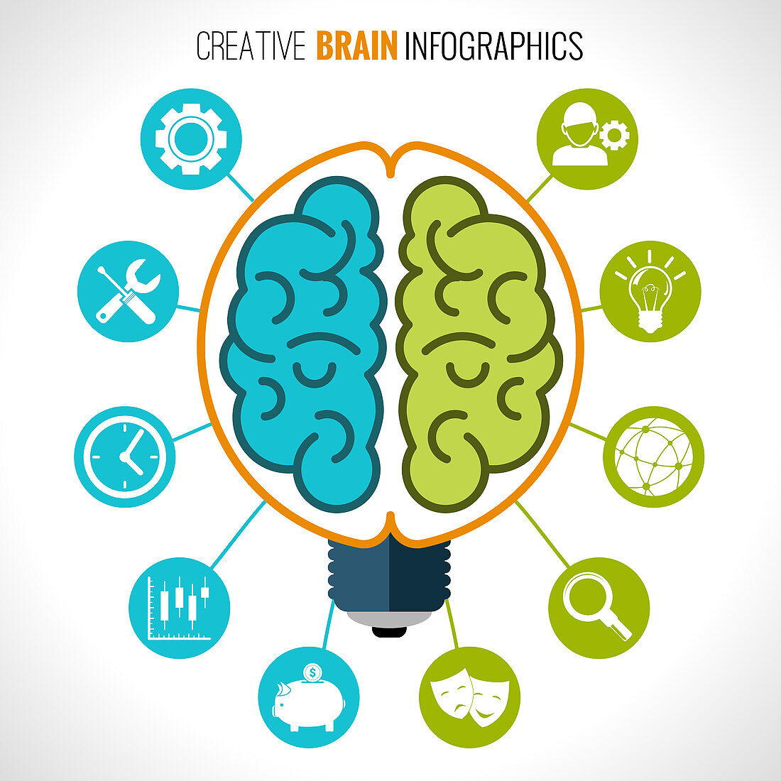 Creative brain, illustration