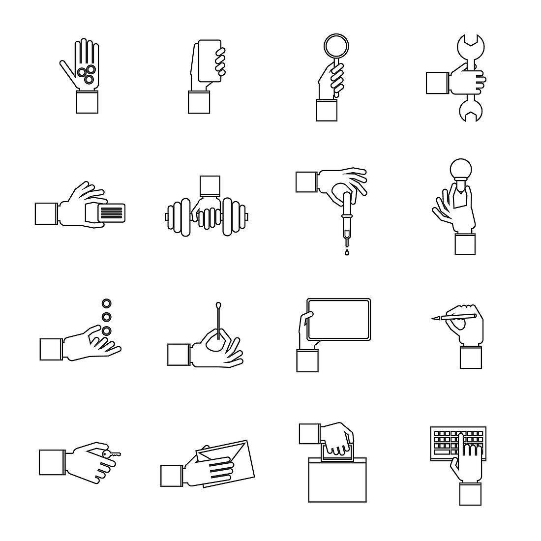 Everyday object icons, illustration