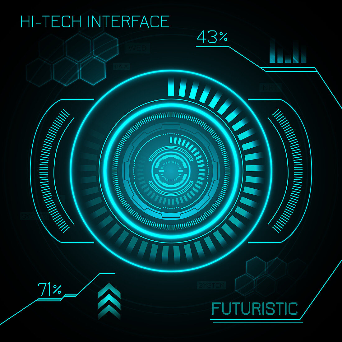 Futuristic dashboard, illustration