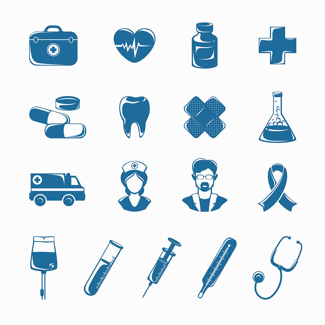 Healthcare icons, illustration