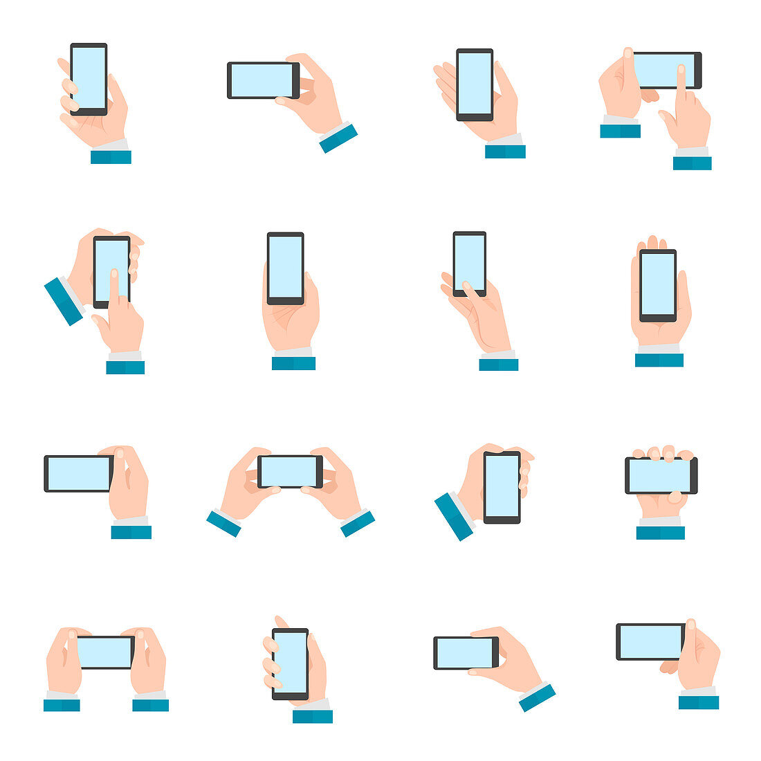 Mobile phone icons, illustration