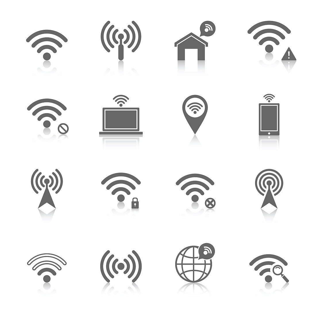 Wifi icons, illustration
