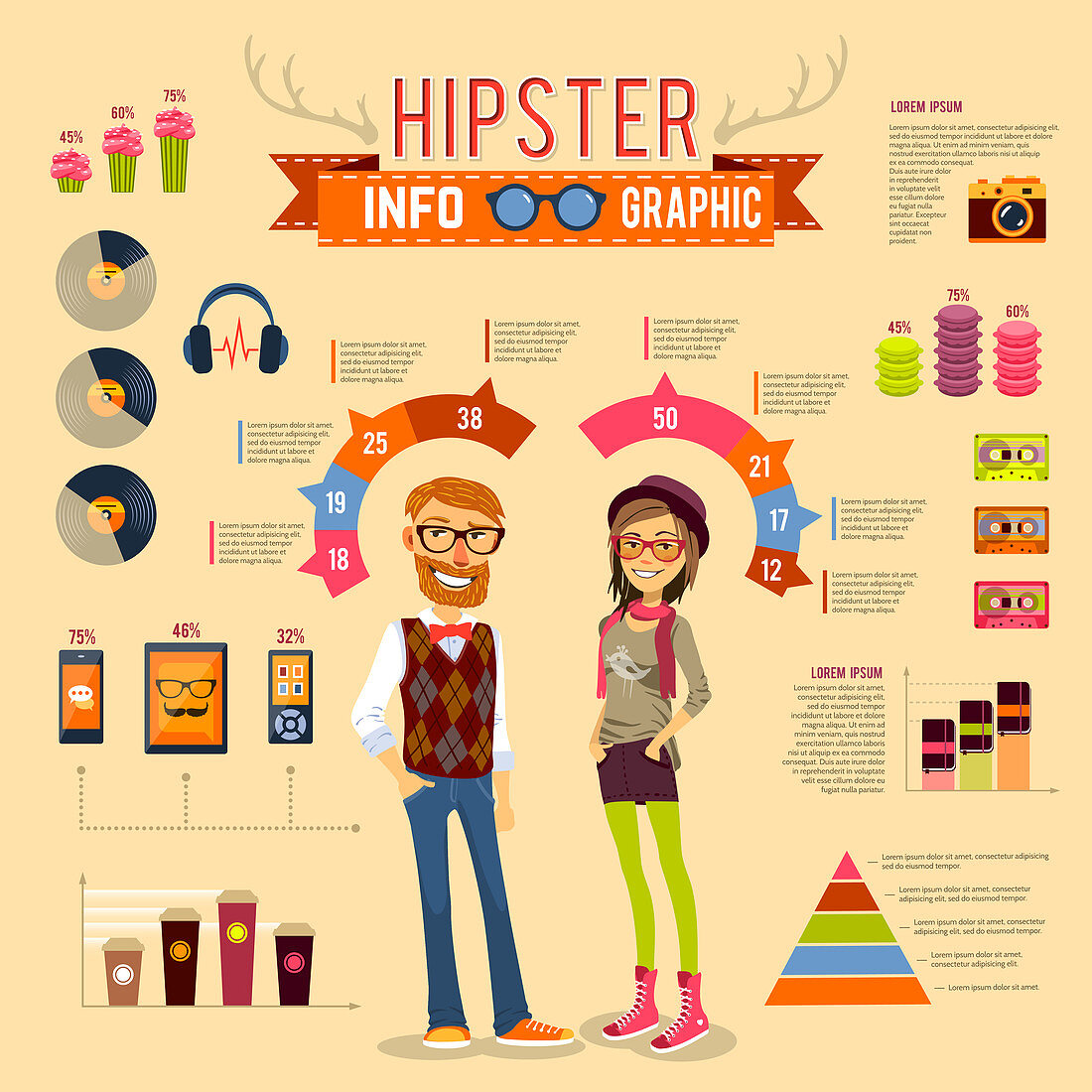 Hipsters, illustration