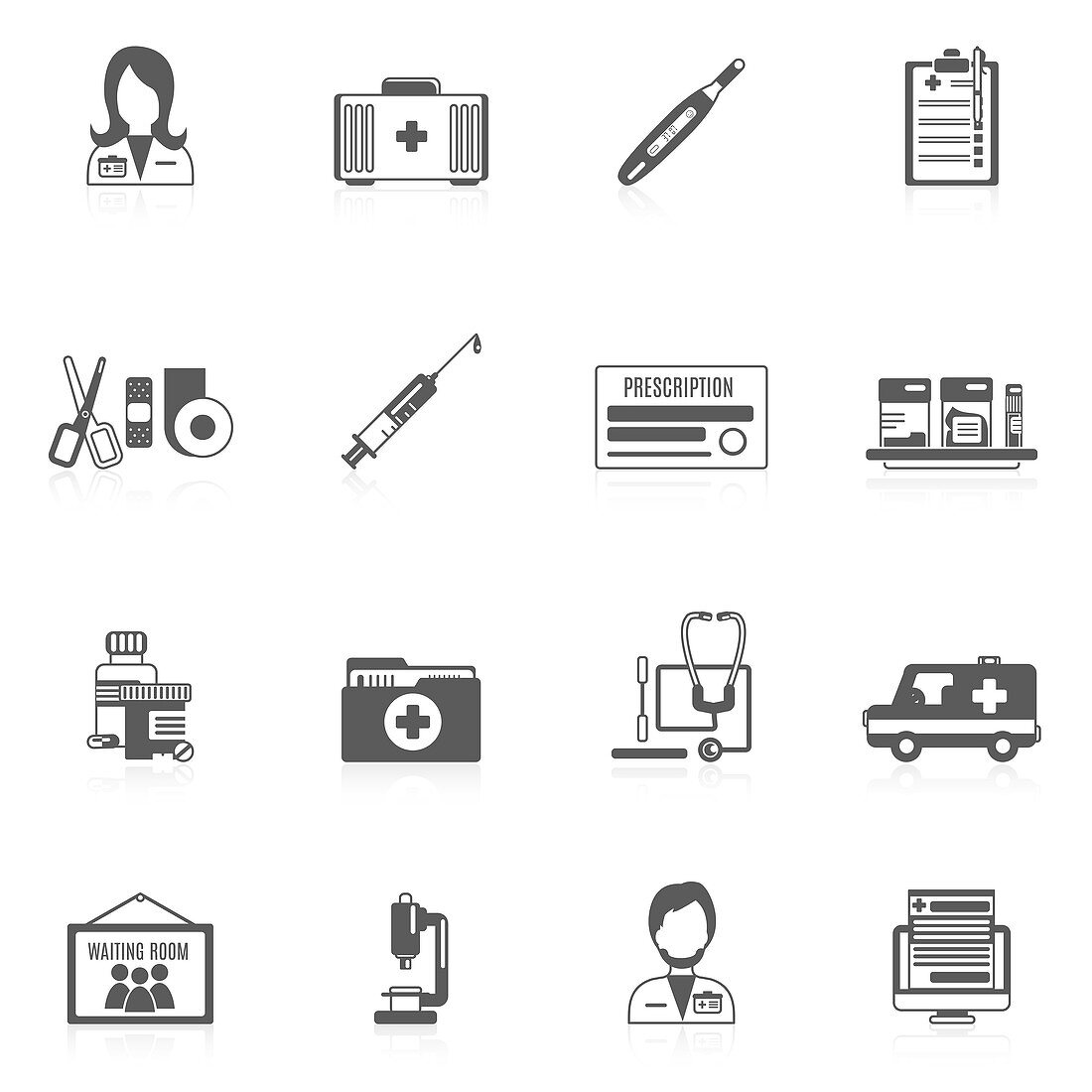 Healthcare icons, illustration