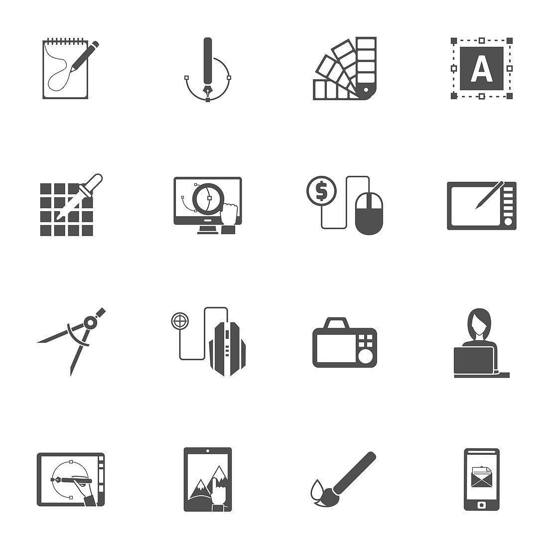 Graphic design icons, illustration
