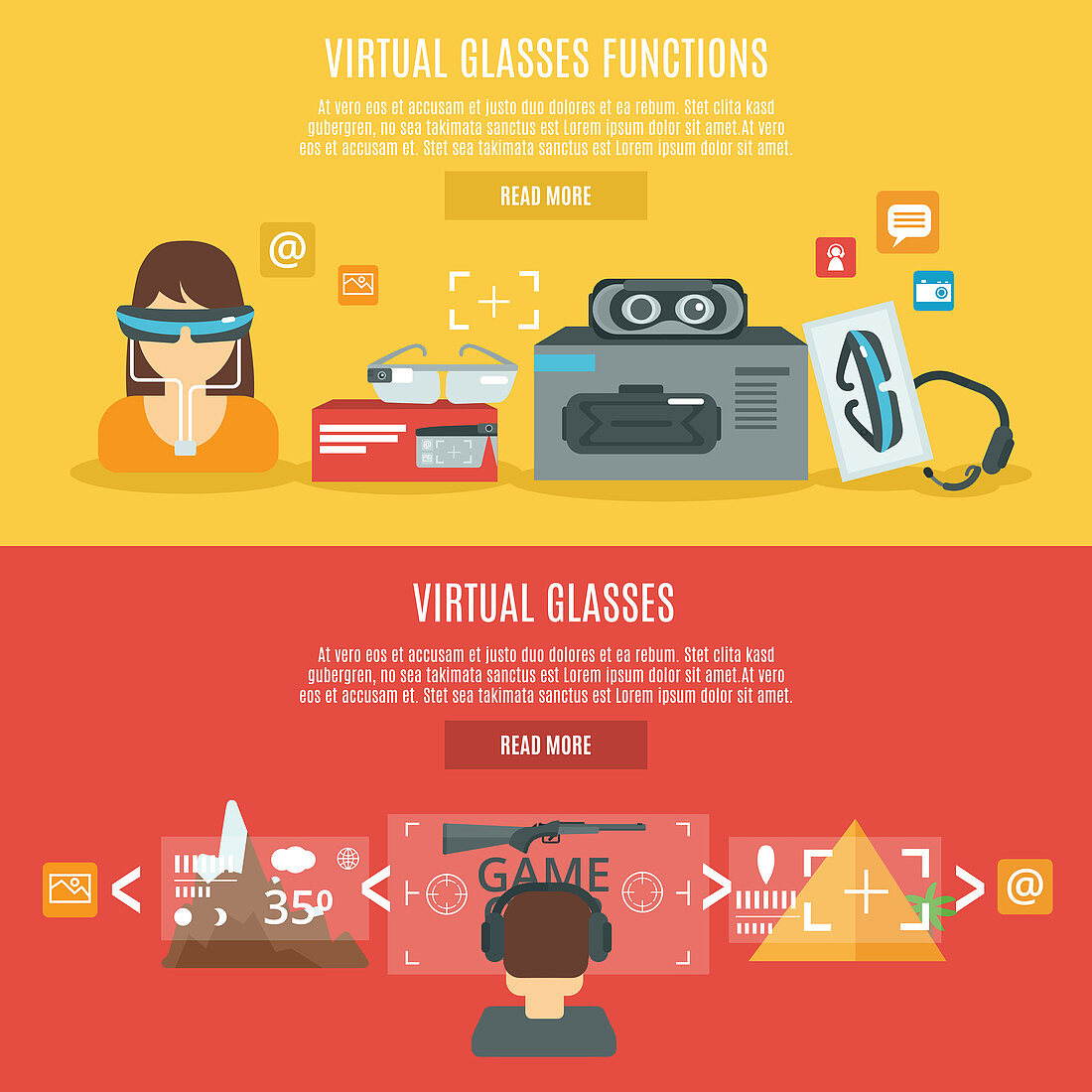 Virtual reality, illustration