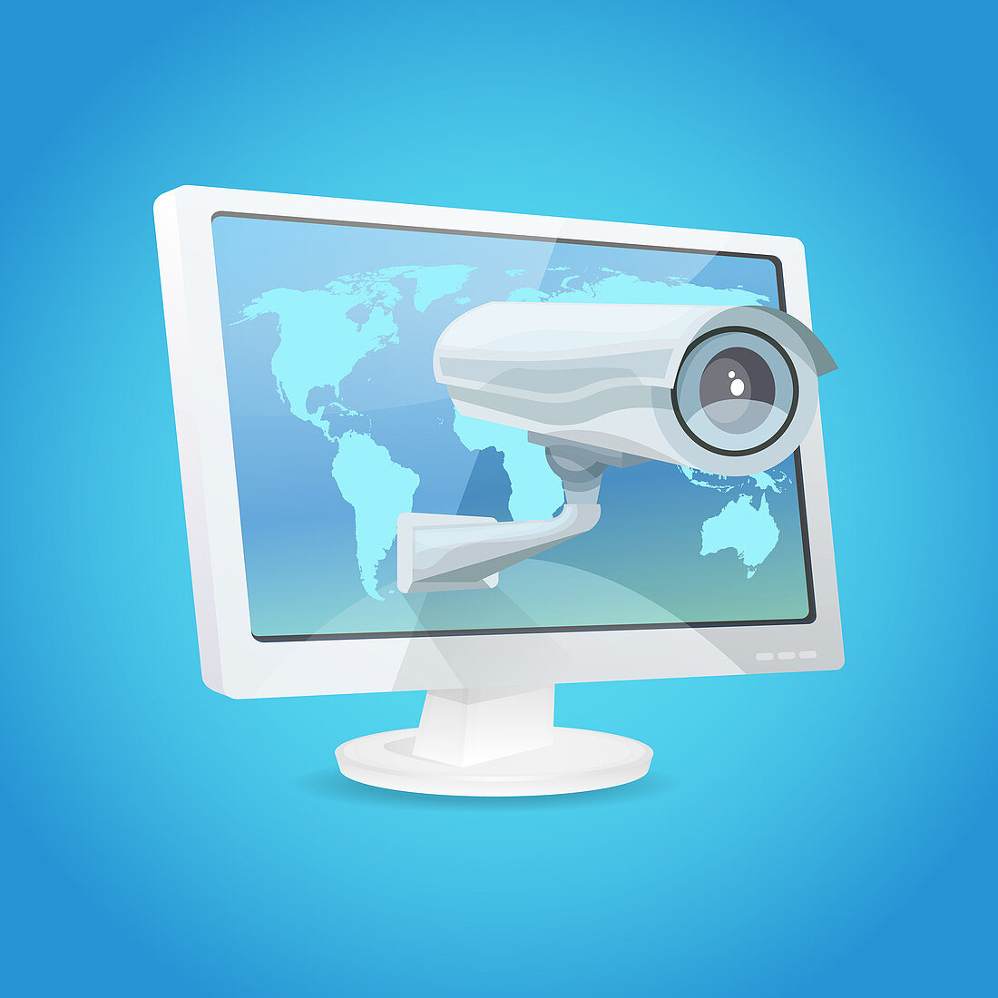 Internet surveillance, illustration