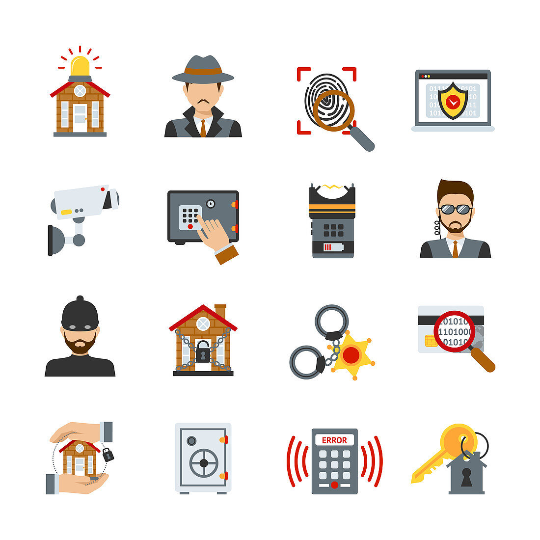Security icons, illustration