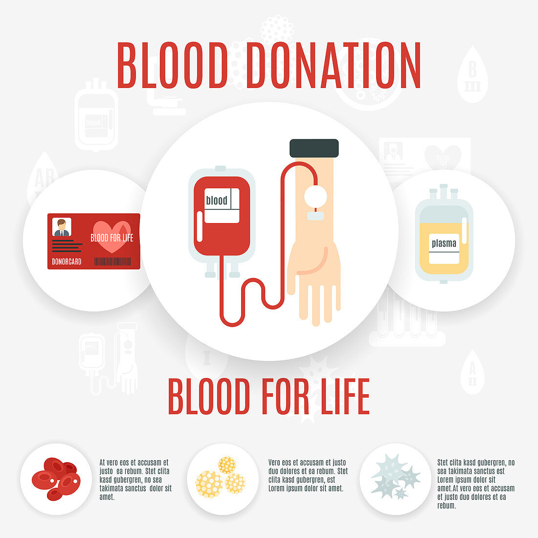 Blood donation, illustration