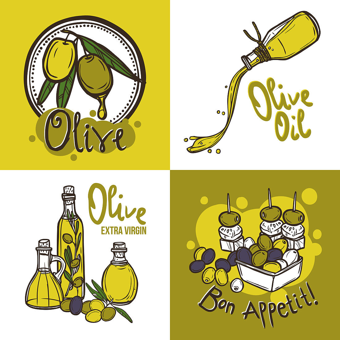 Olive oil, illustration