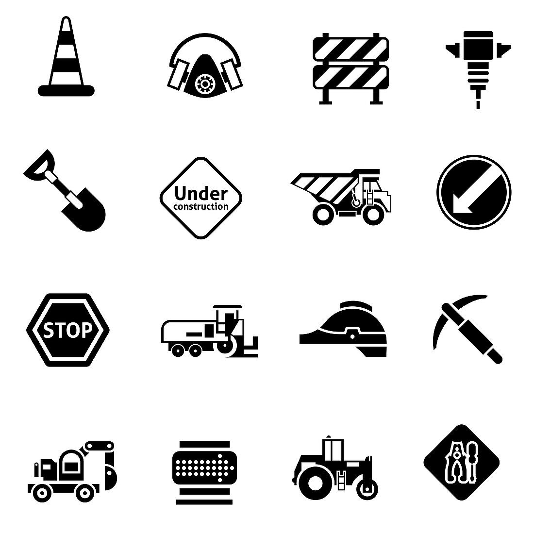 Roadwork icons, illustration