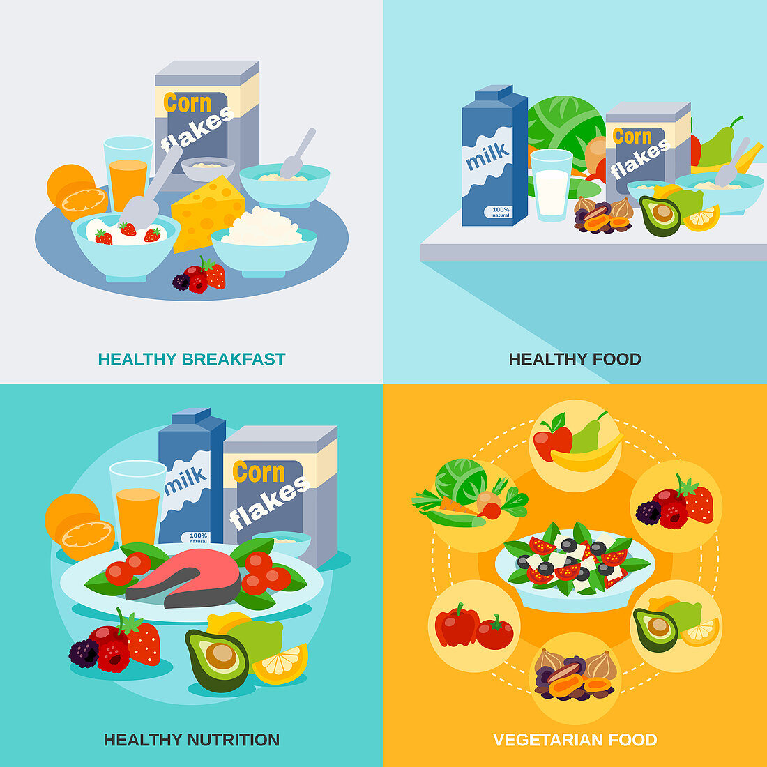 Healthy diet, illustration