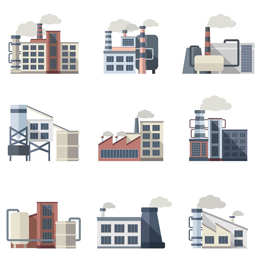 Industry icons, illustration