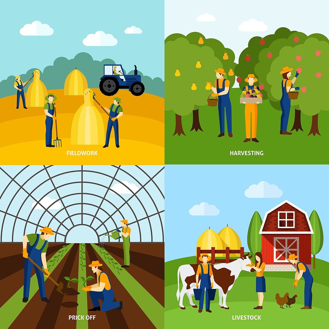 Farming, illustration