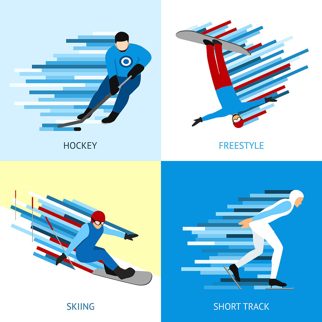 Winter sports, illustration