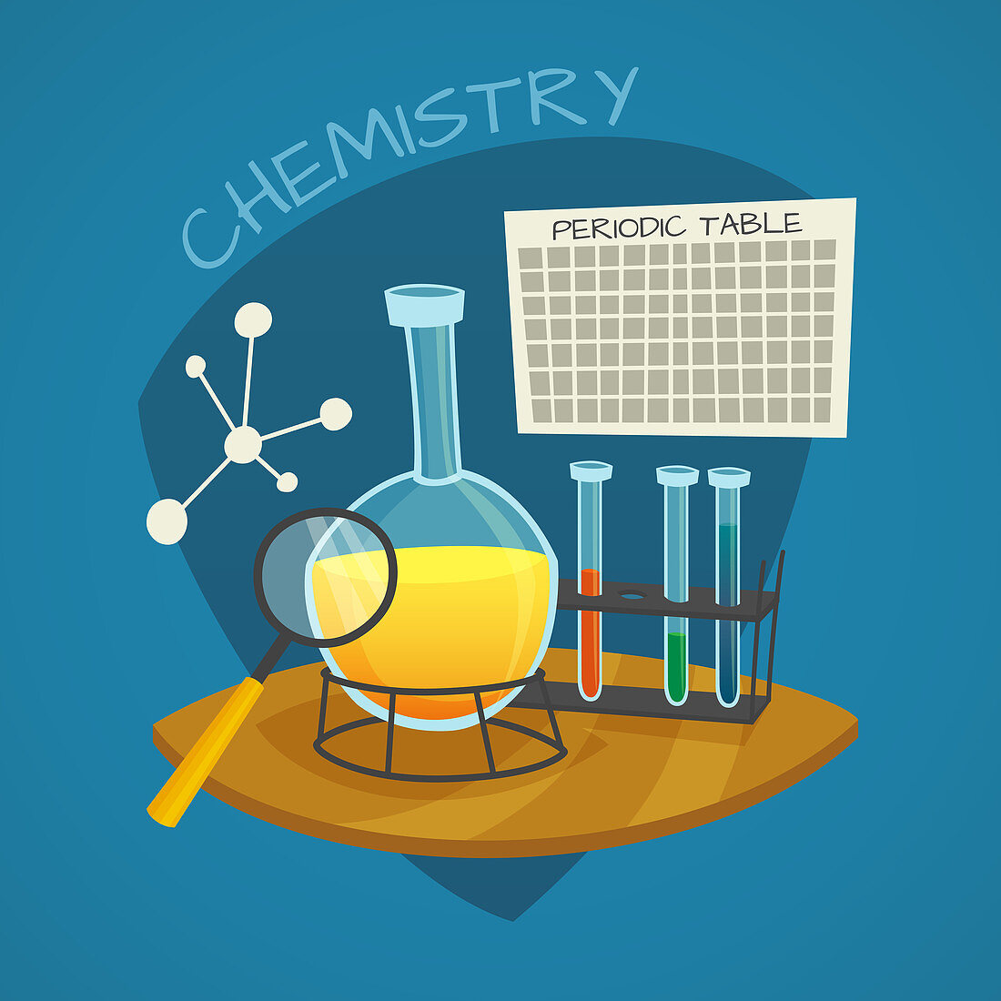 Chemistry experiment, illustration