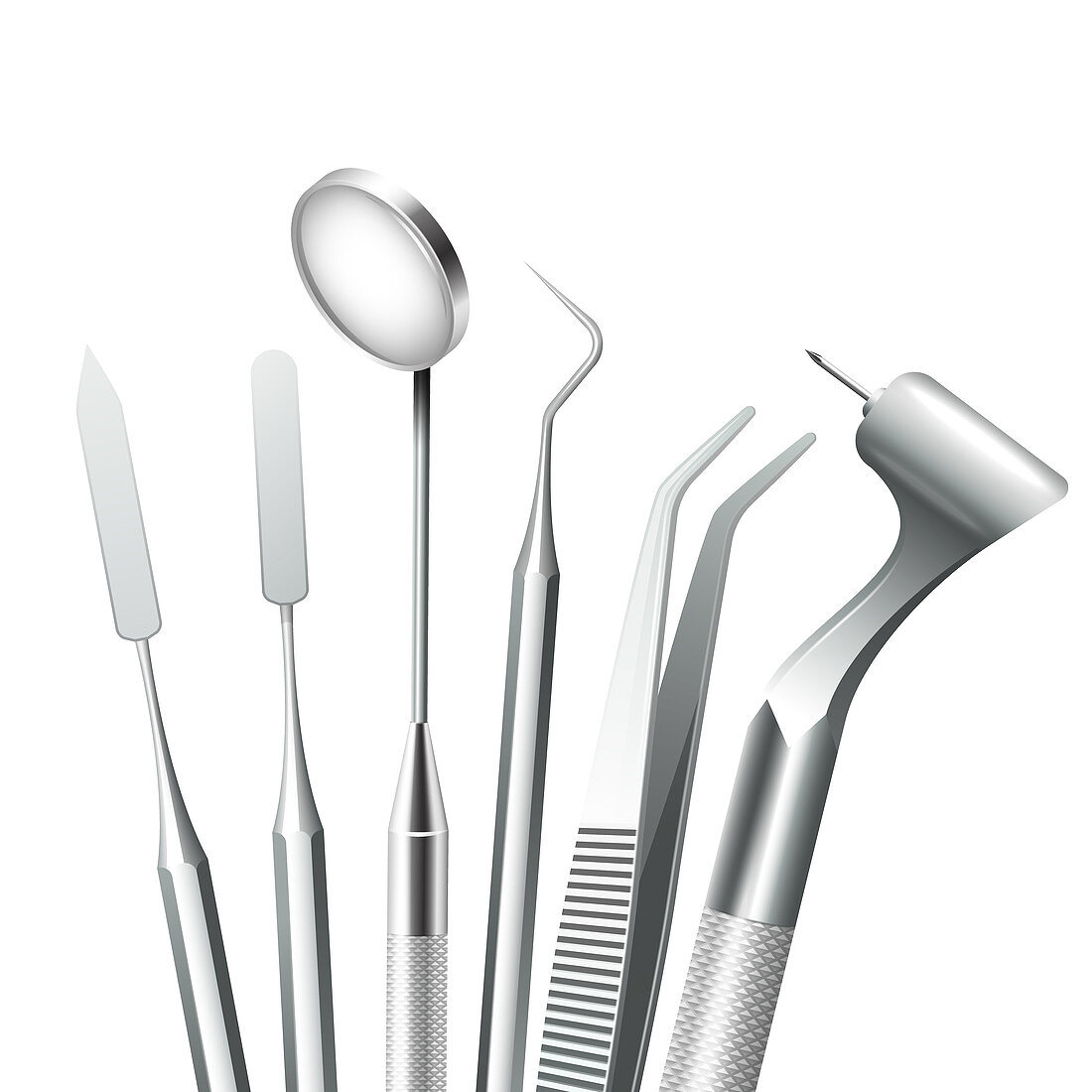 Dental tools, illustration