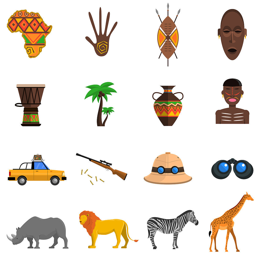 Safari icons, illustration