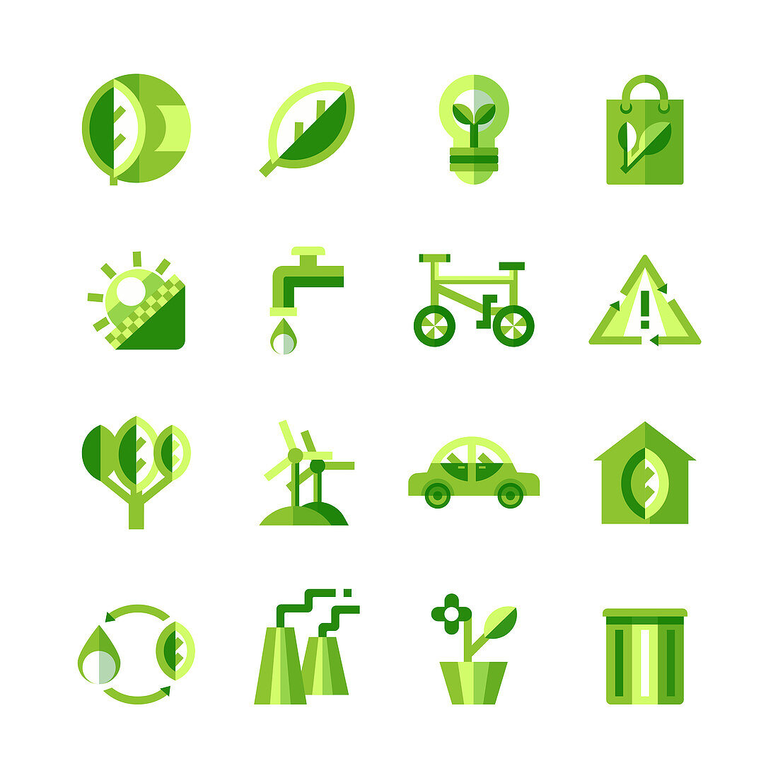 Ecology icons, illustration