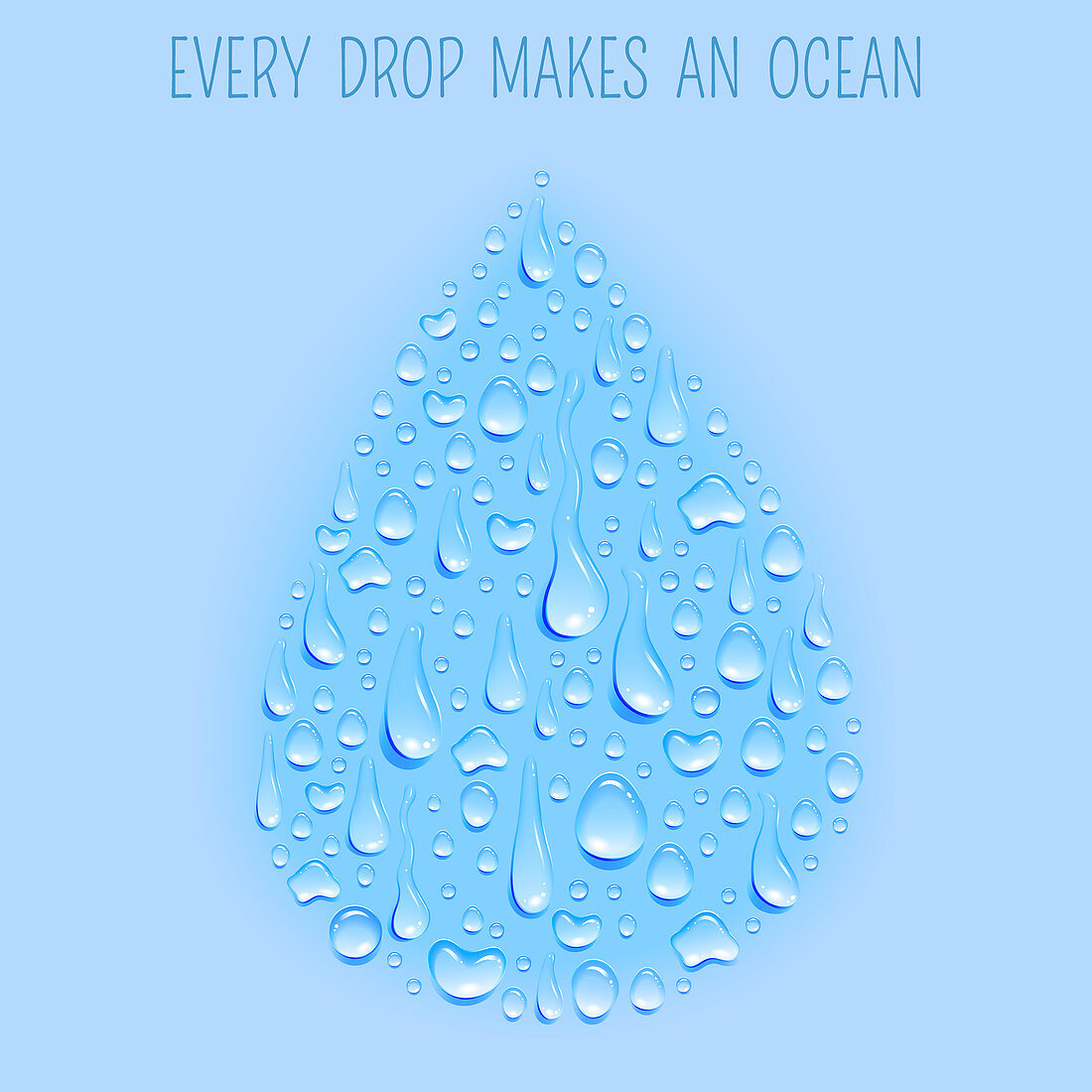 Water drop, illustration