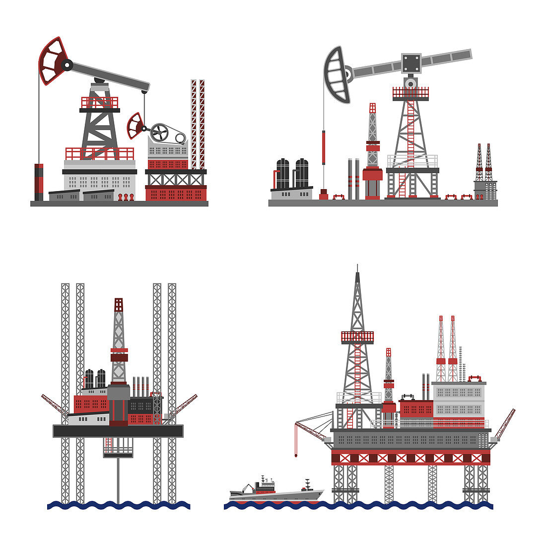 Oil extraction, illustration