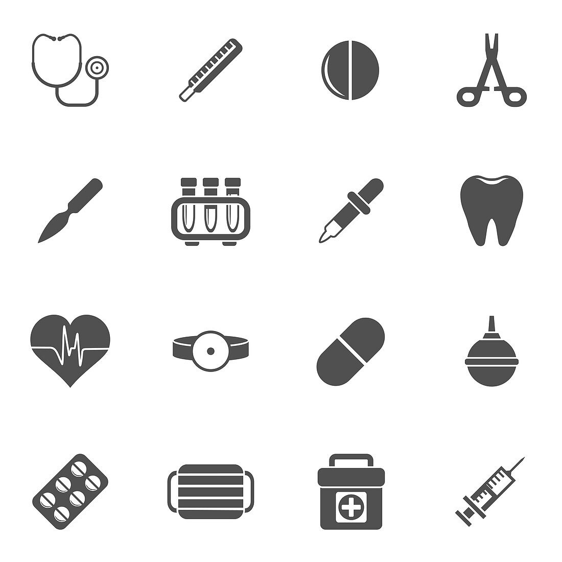 Healthcare icons, illustration