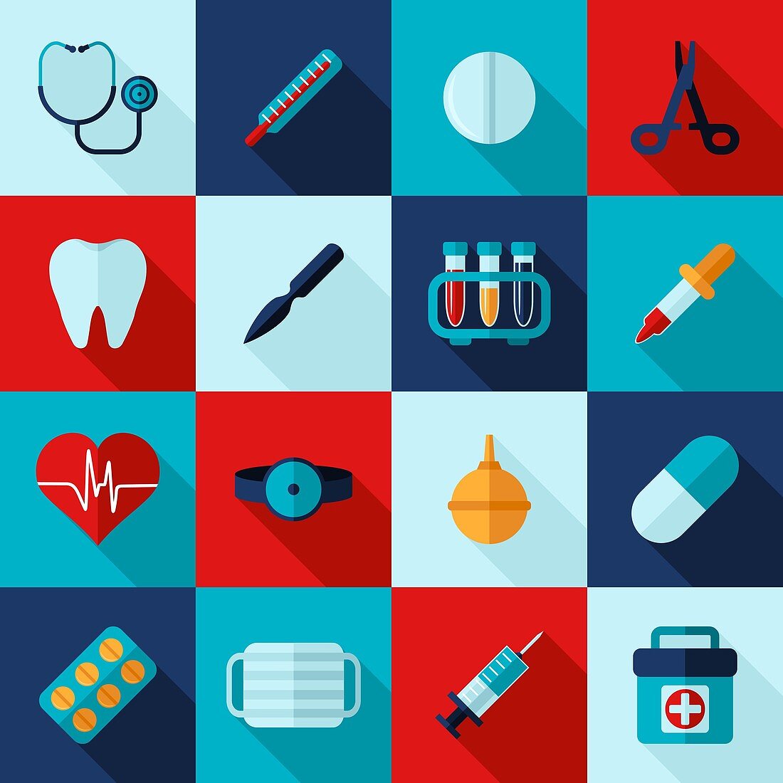 Healthcare icons, illustration