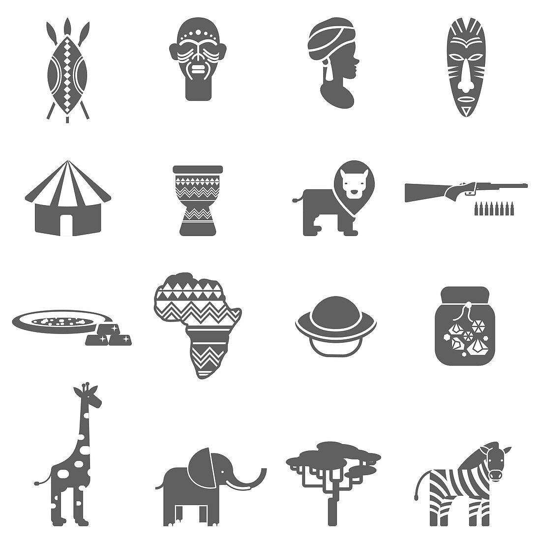 African icons, illustration