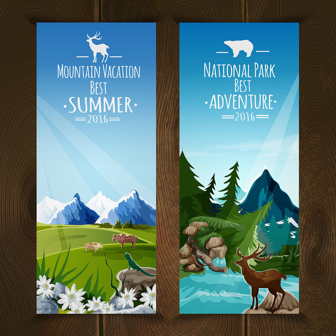 National parks, illustration