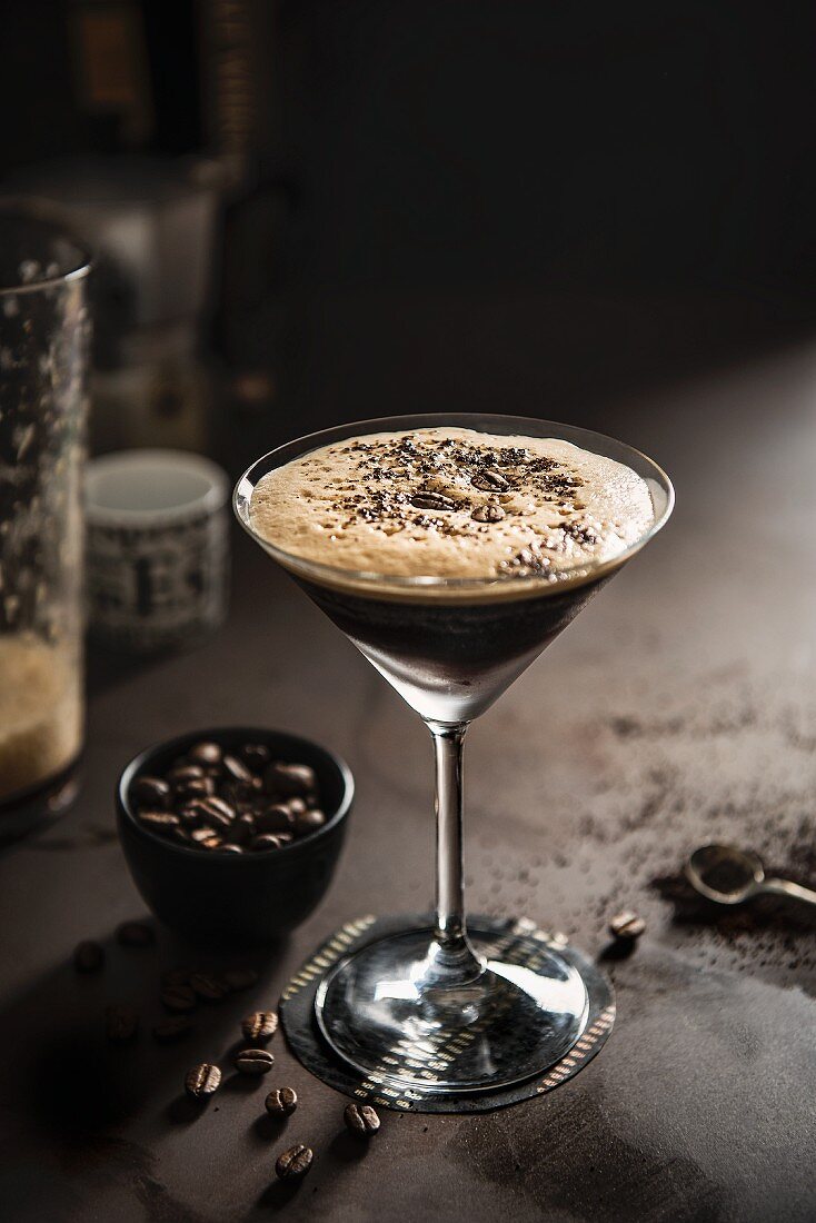 An Espresso Martini cocktail