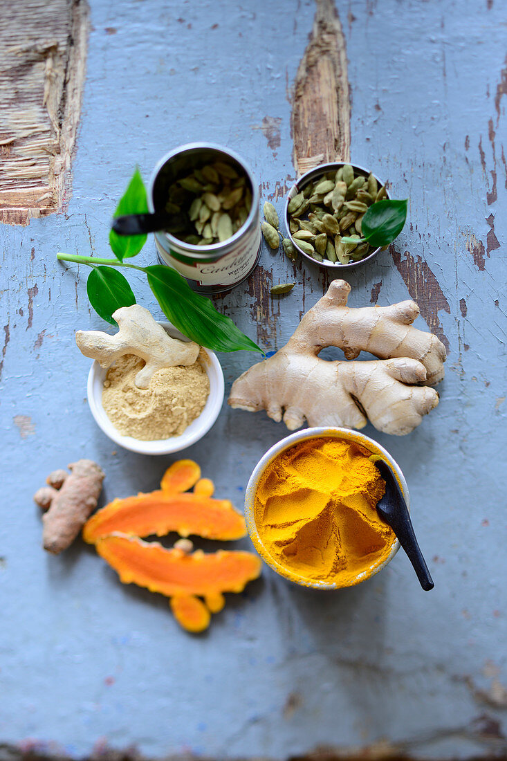 Ginger, turmeric and cardamom