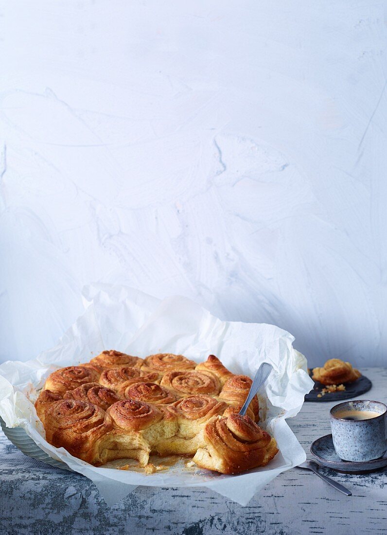 Cinnamon buns and coffee