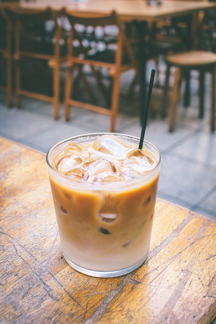 Creamy drink with coffee liqueur