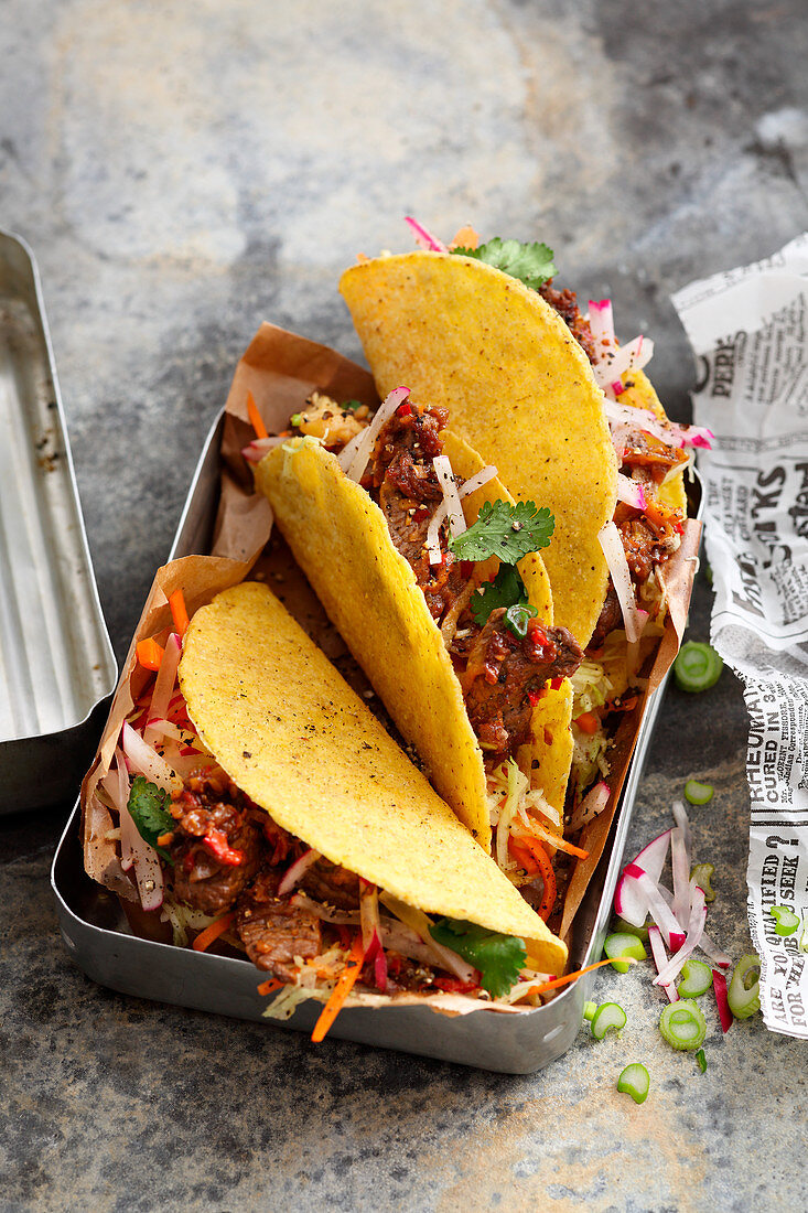 Korea trifft Mexiko: Würzige Bulgogi-Tacos