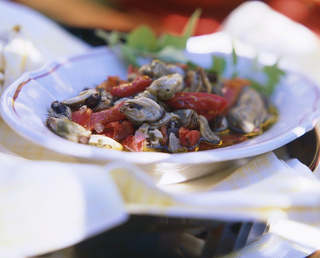Mussel Salad with Red Bell Peppers