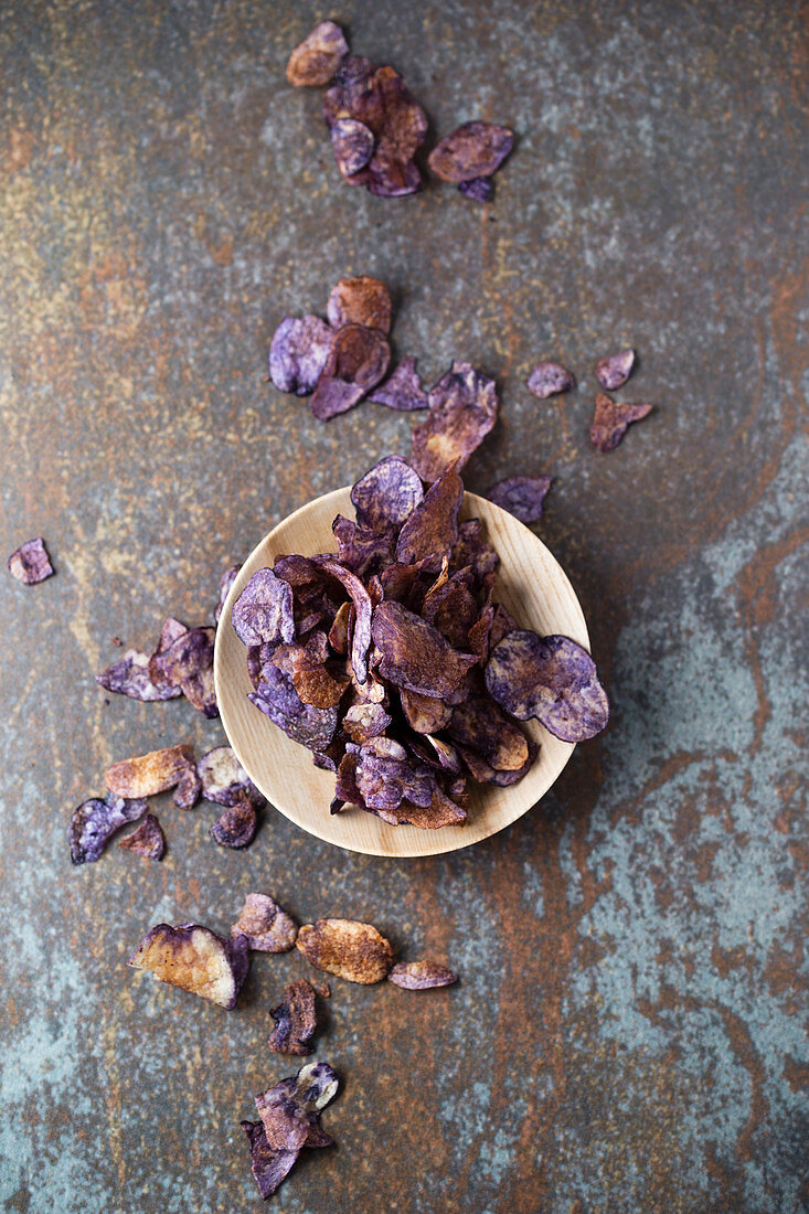 Purple potato chips