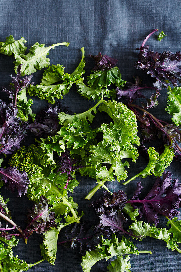 Fresh kale leaves