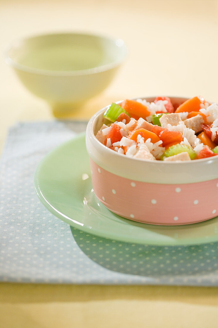 Dog Food - Reis mit Schinken, Tomaten und Sellerie