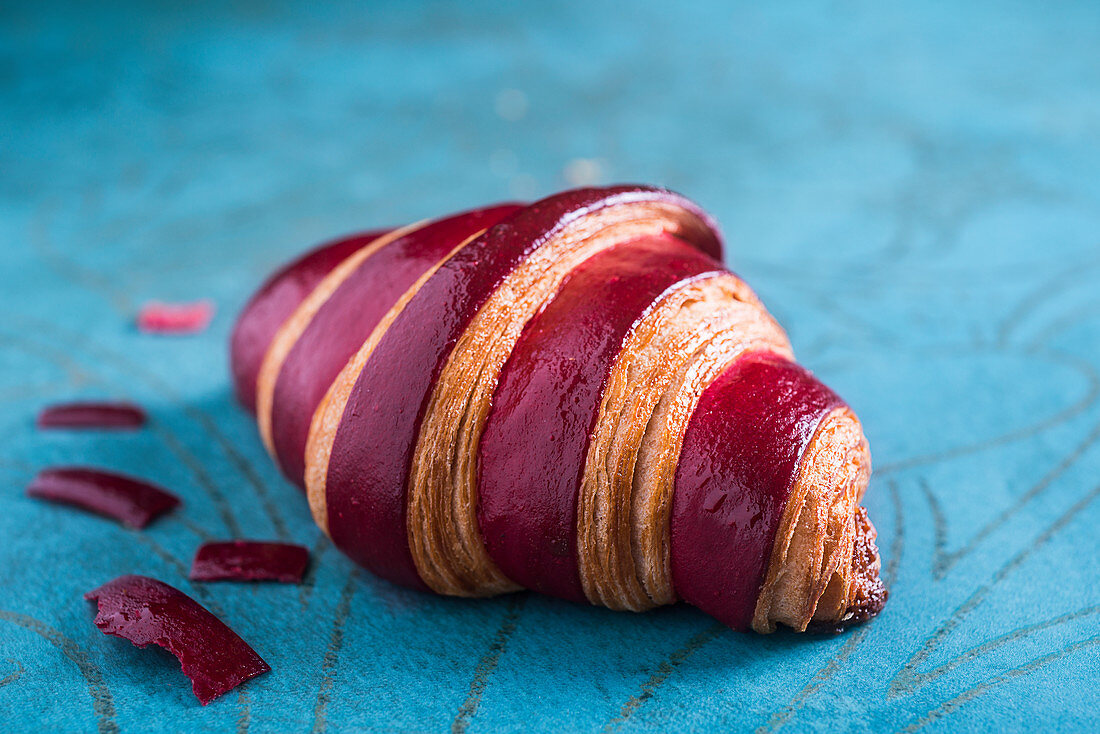 A strawberry croissant