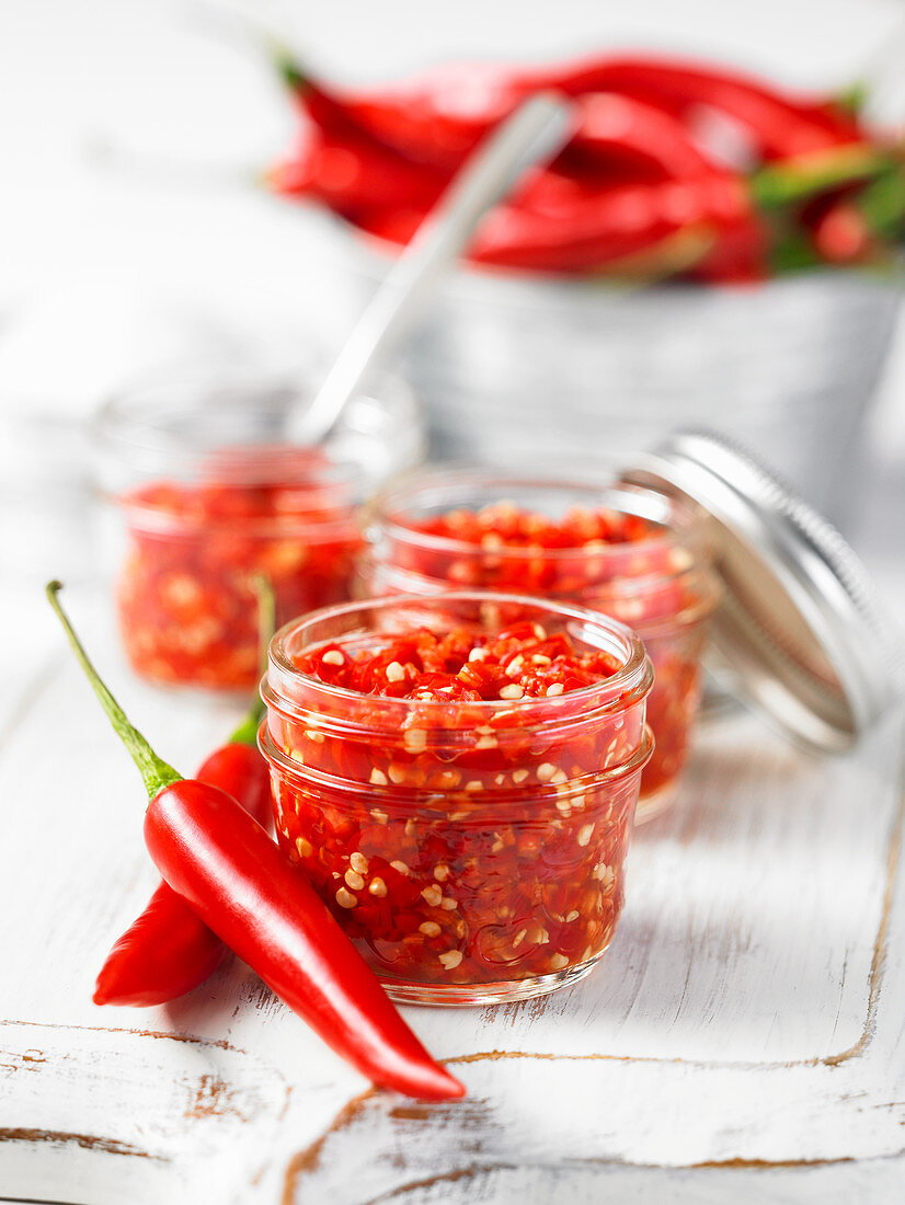 Salted preserved chilis
