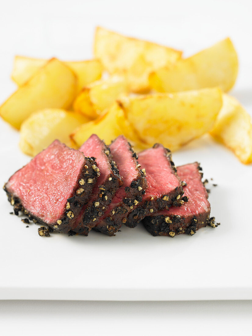 Sous-Vide gegartes Pfeffersteak