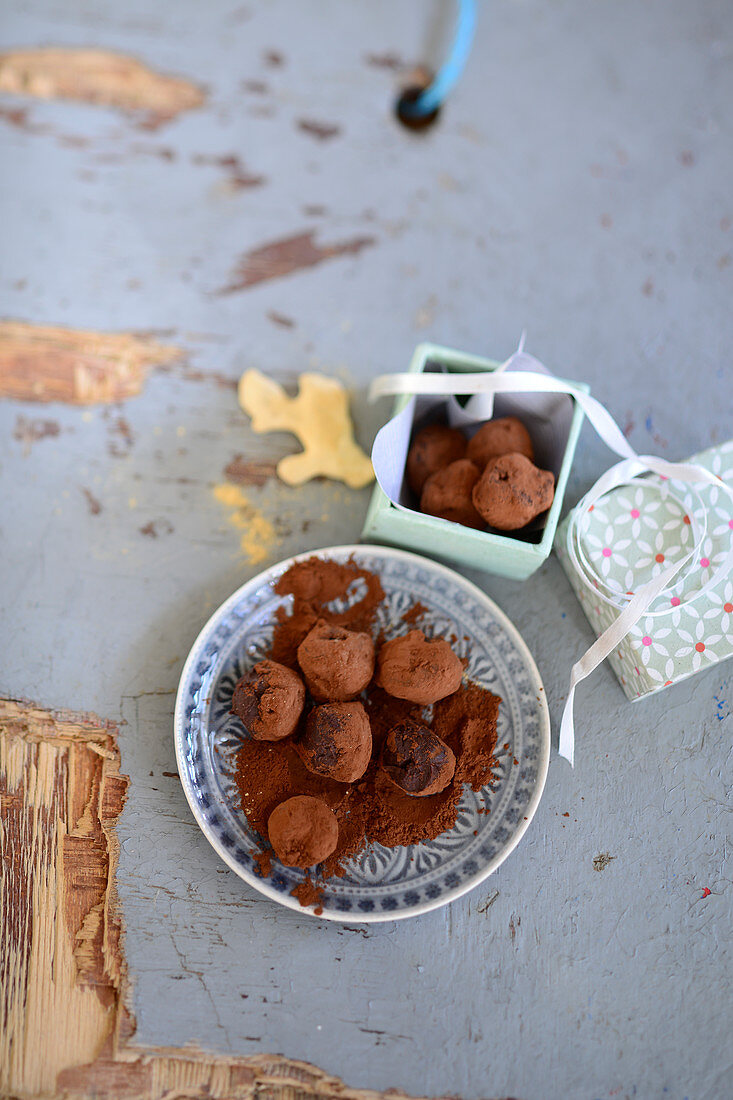 Chocolate truffles as a gift
