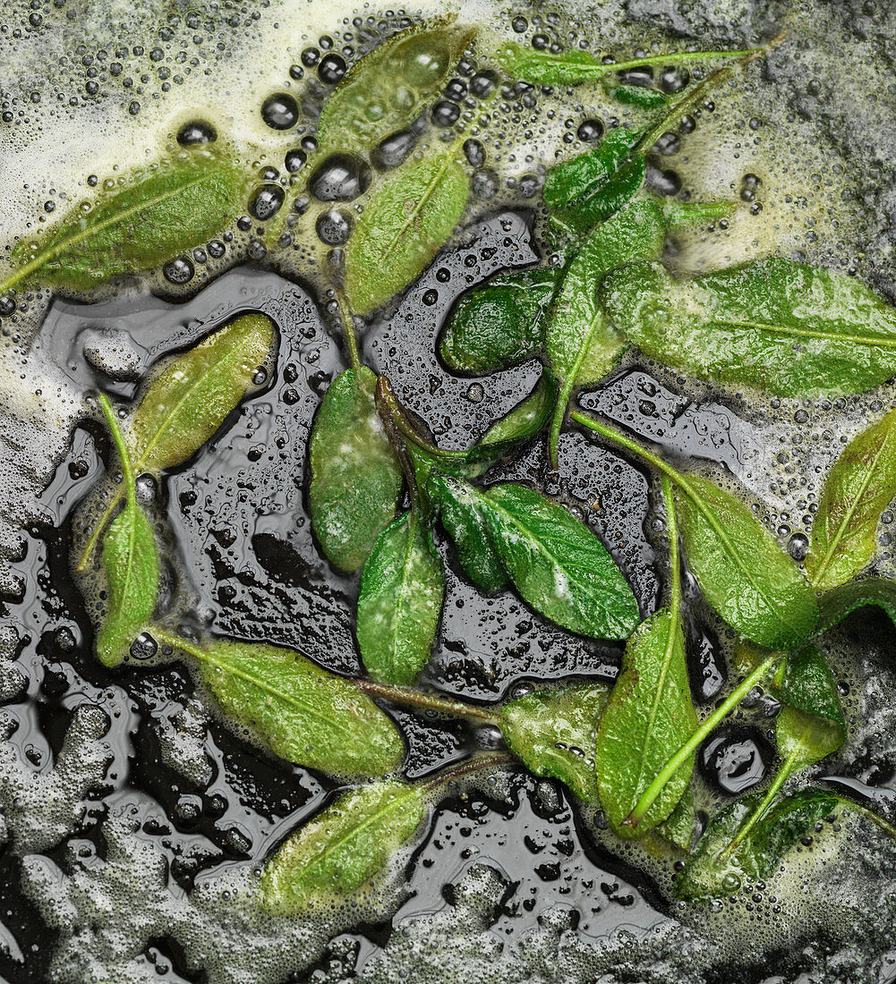 Sage leaves fried in butter