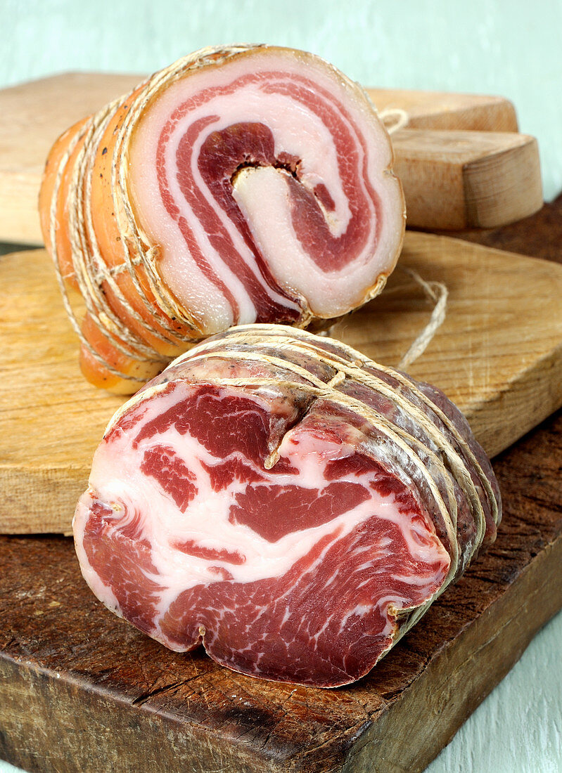 Coppa and pancetta (Italian sausage speciality)