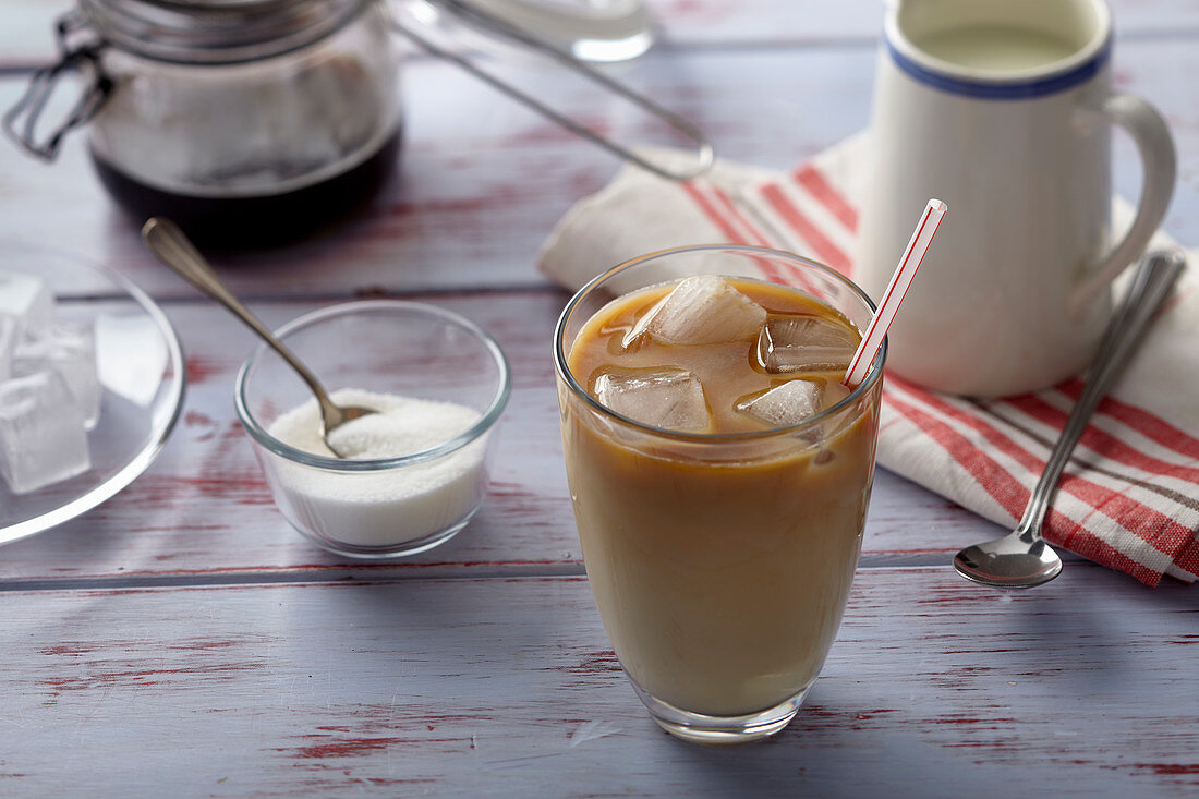 Vanilla and almond iced coffee