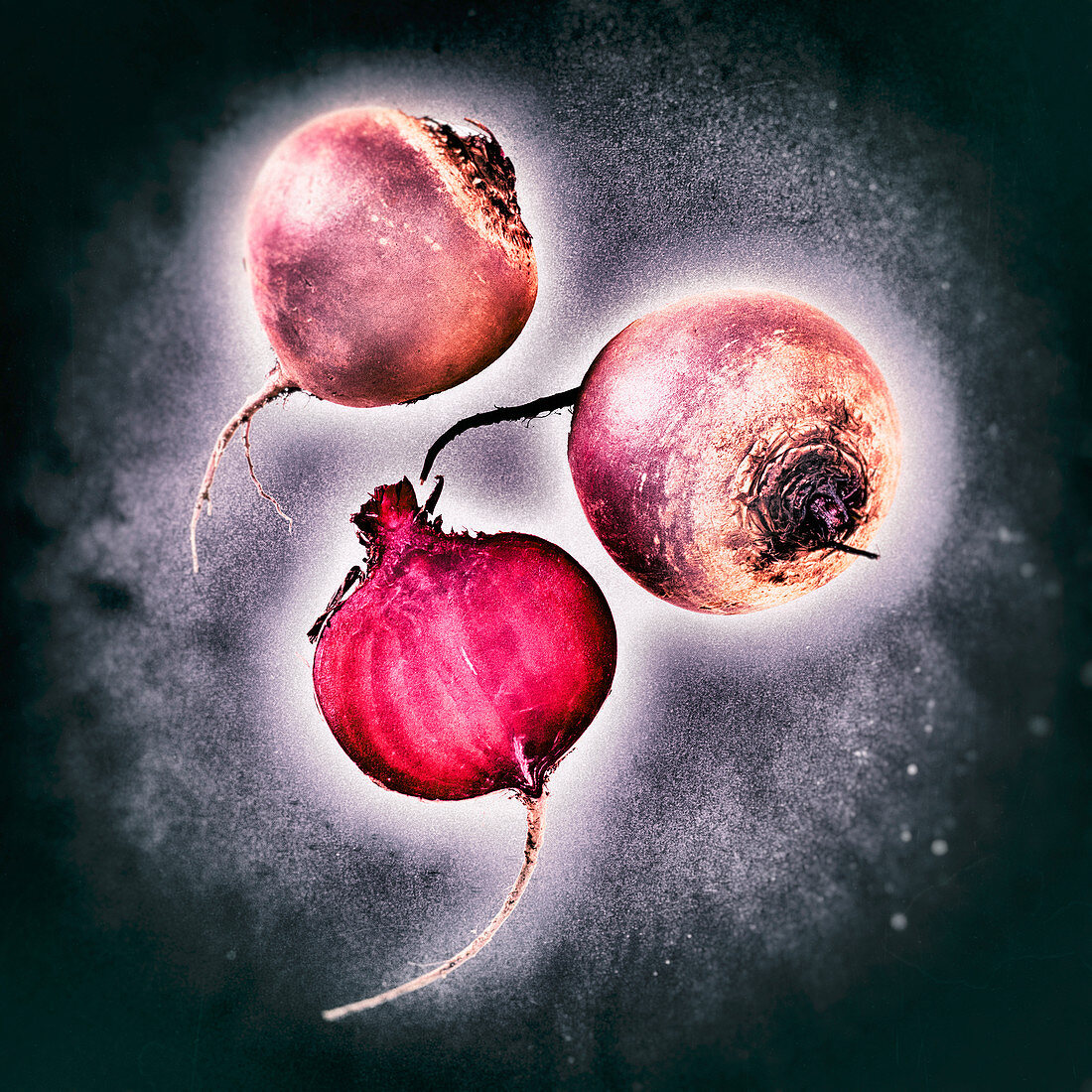 Three beetroots