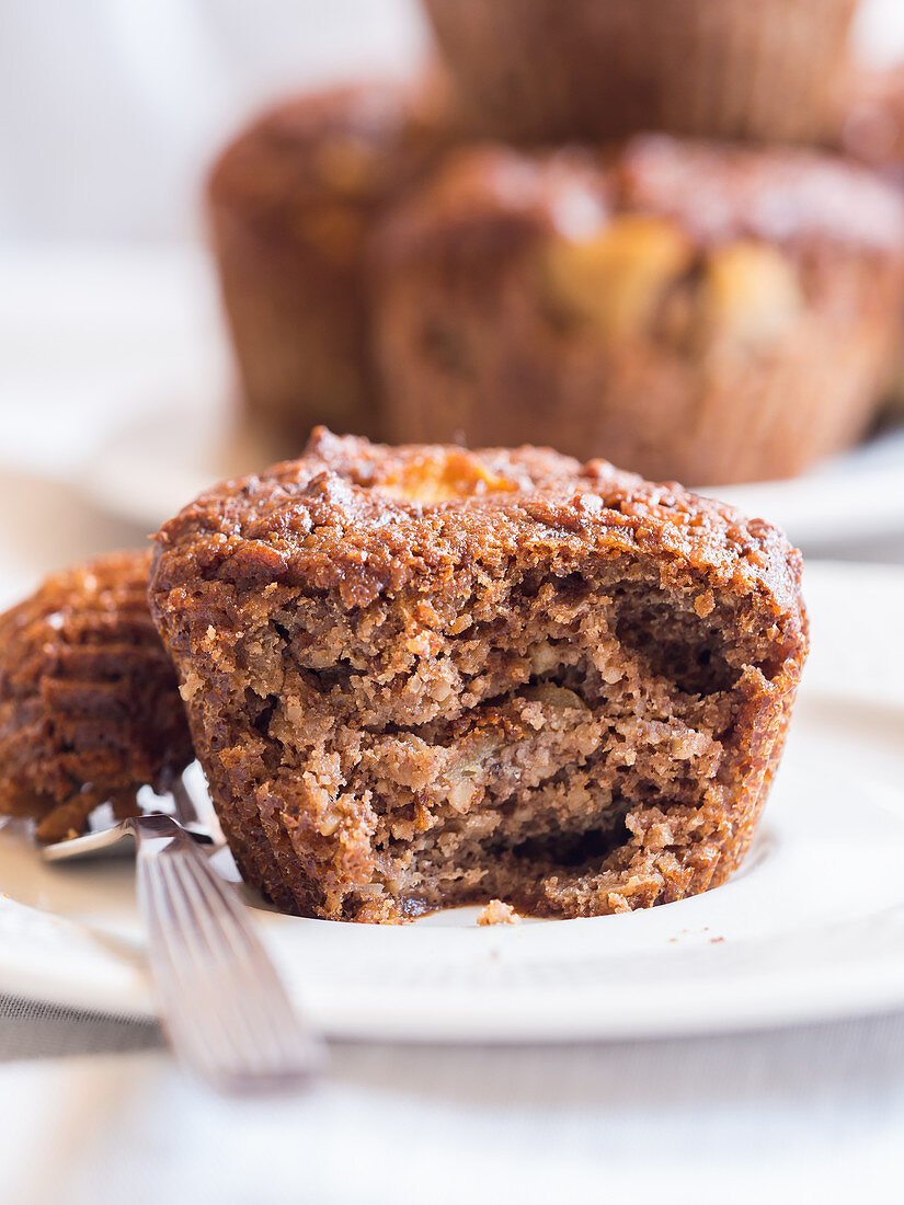 Gluten free (almond and coconut flour) paleo muffins with apple