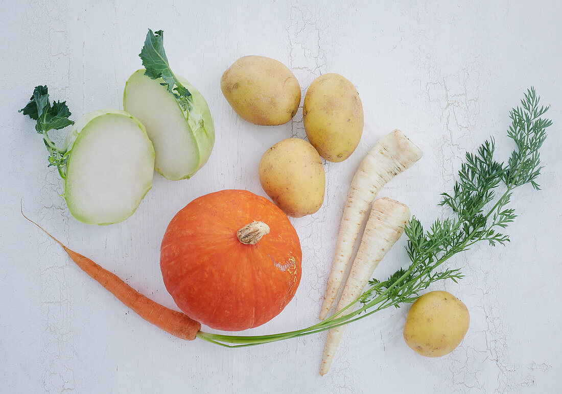 Fresh vegetables for first baby food