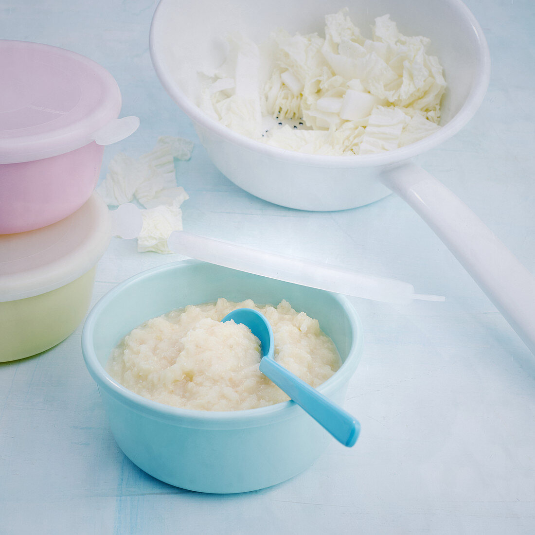 Quinoa, parsnip and Chinese cabbage purée